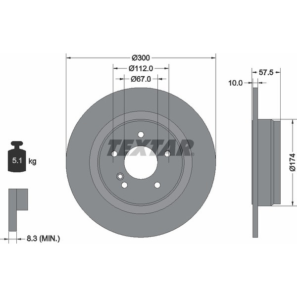 TEXTAR PC BRAKE DISCS image
