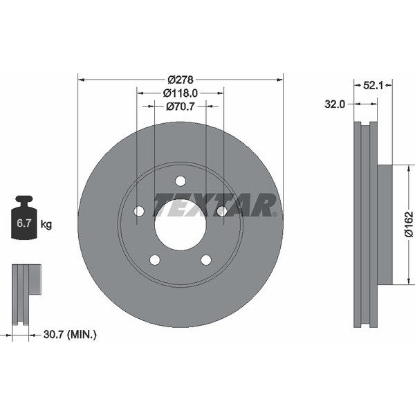 TEXTAR PC BRAKE DISCS image