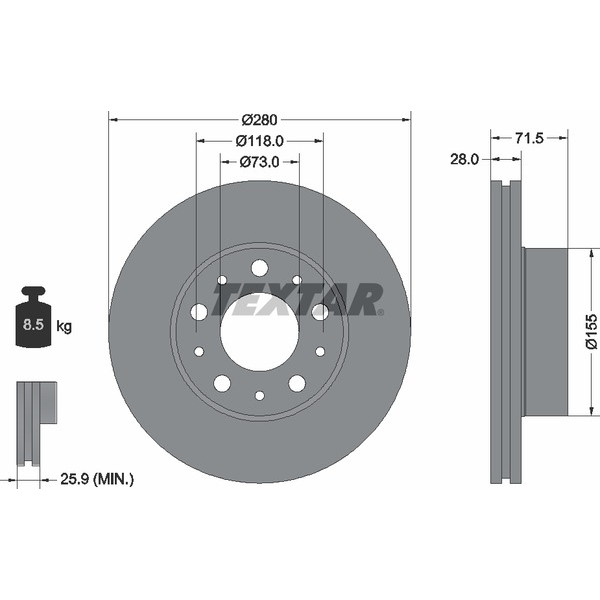 TEXTAR LCV DISCS image