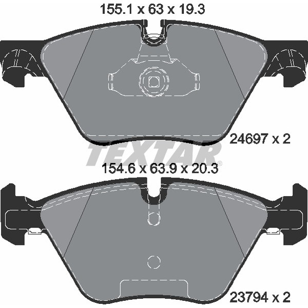 TEXTAR PC BRAKE PADS image