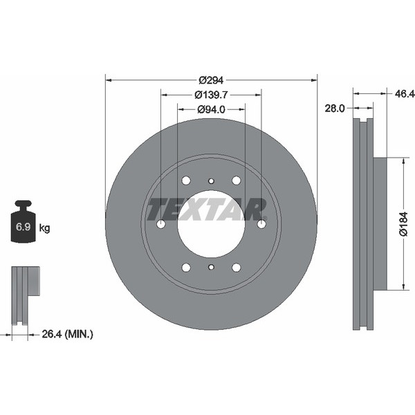 TEXTAR PC BRAKE DISCS image