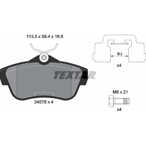 TEXTAR LCV BRAKE PADS image