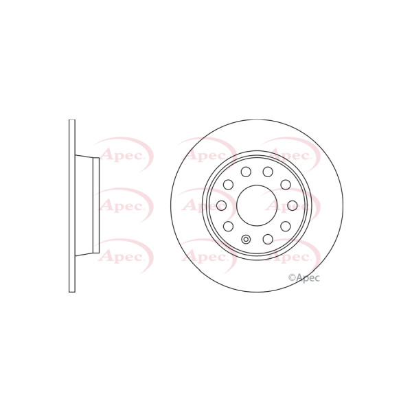 APEC BRAKE DISC (REAR) (SINGLE) image