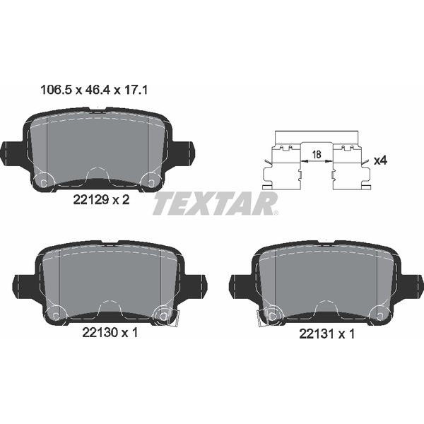 TEXTAR PC BRAKE PADS image