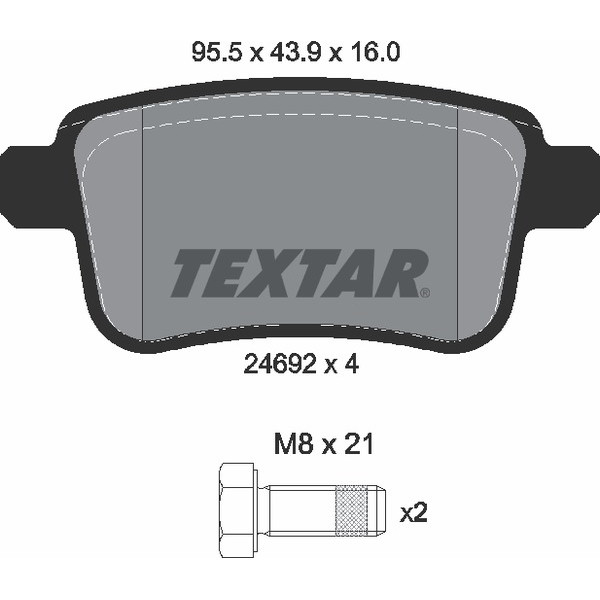 TEXTAR PC BRAKE PADS image