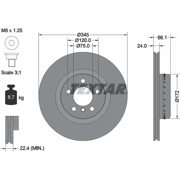 TEXTAR BIMETALLIC DISCS image