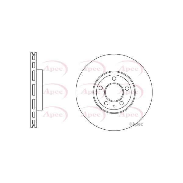 APEC BRAKE DISC (FRONT) (SINGLE) image