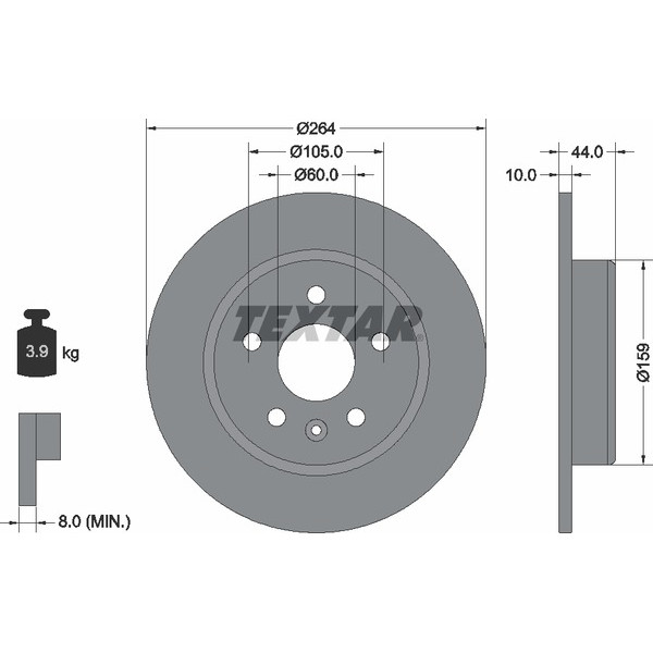 TEXTAR PC BRAKE DISCS image