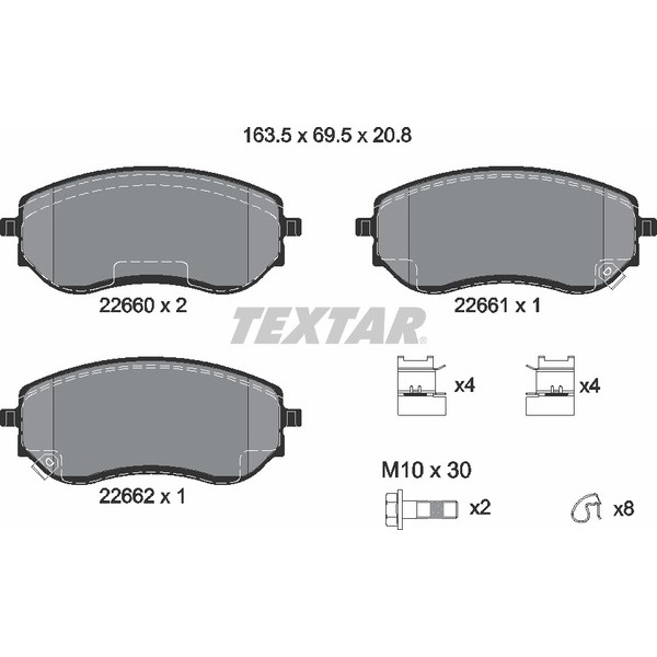 TEXTAR PC BRAKE PADS image