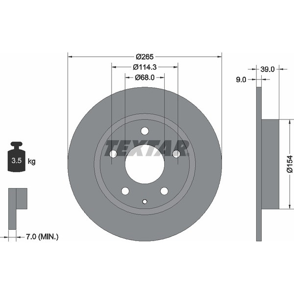 TEXTAR PC BRAKE DISCS image