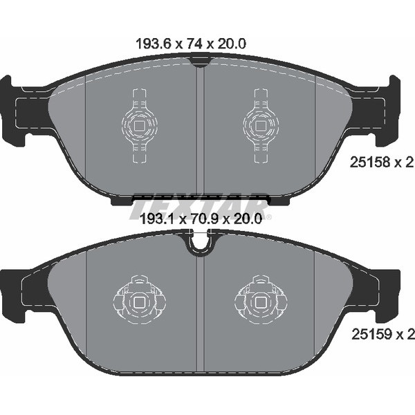 TEXTAR PC BRAKE PADS image