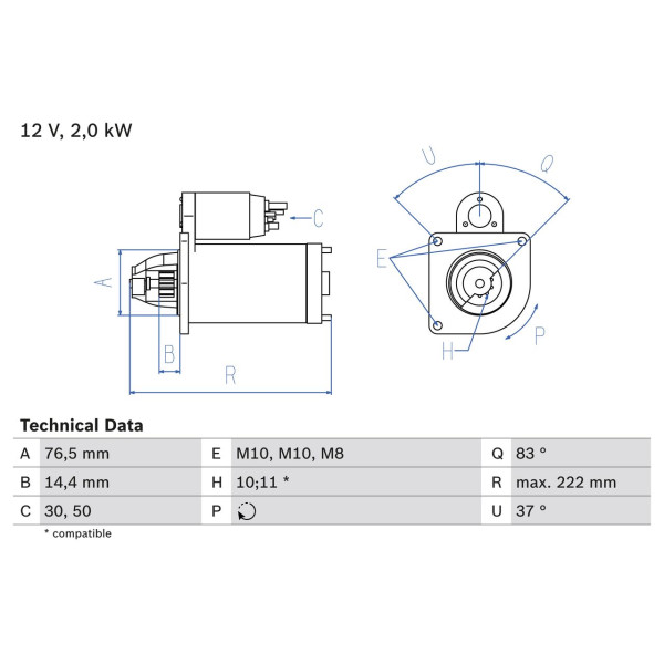 REMAN STARTER MOTOR 2353 image