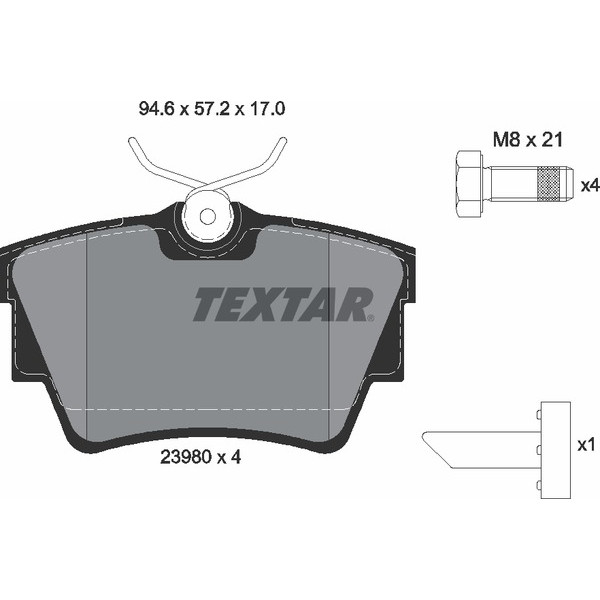 TEXTAR LCV BRAKE PADS image