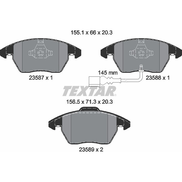 TEXTAR PC BRAKE PADS image