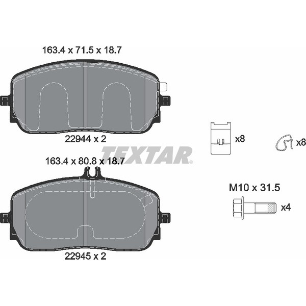 TEXTAR PC BRAKE PADS image