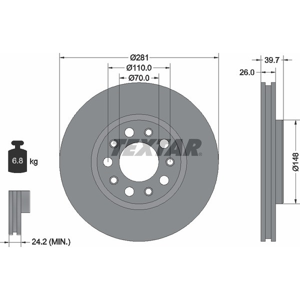 TEXTAR PC BRAKE DISCS image