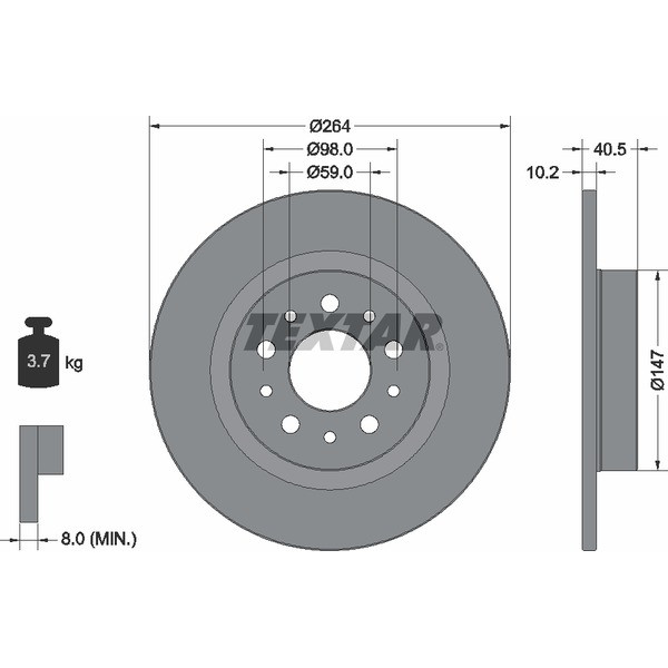 TEXTAR PC BRAKE DISCS image