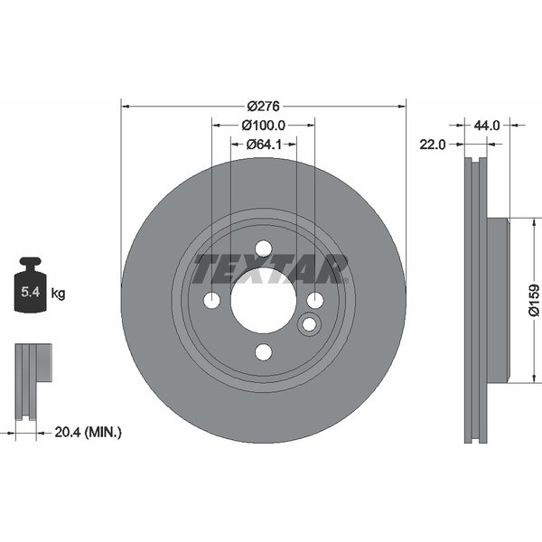 TEXTAR PC BRAKE DISCS image