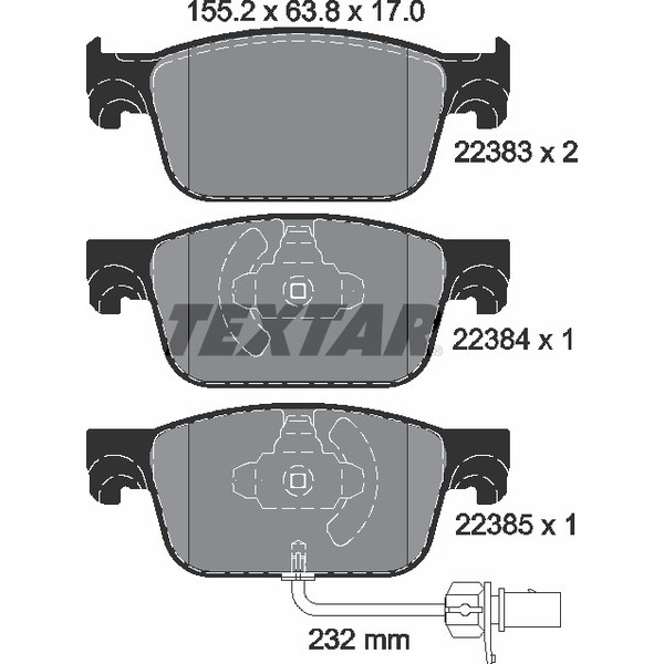 TEXTAR PC BRAKE PADS image