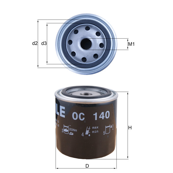 OIL FILTER - SPIN ON image
