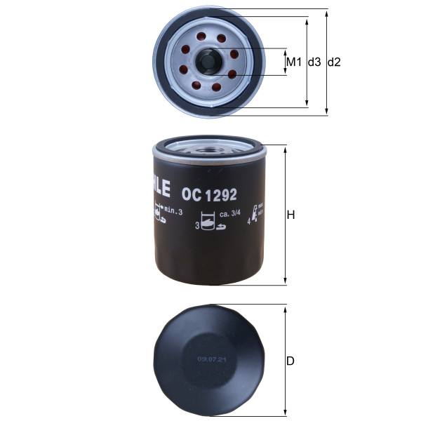 OIL FILTER - SPIN ON image