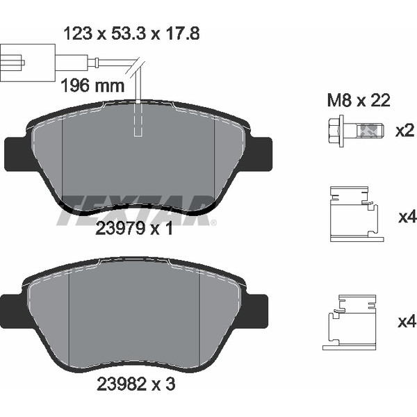 TEXTAR PC BRAKE PADS image