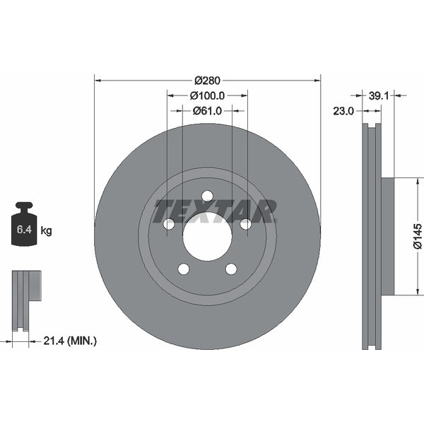 TEXTAR PC BRAKE DISCS image