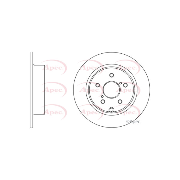 APEC BRAKE DISC (REAR) (SINGLE) image