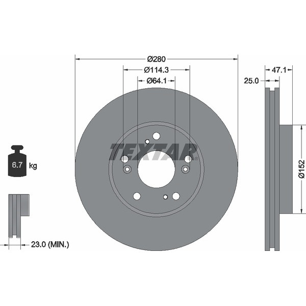 TEXTAR PC BRAKE DISCS image
