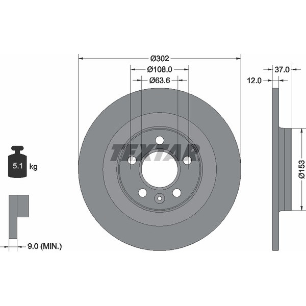 TEXTAR PC BRAKE DISCS image