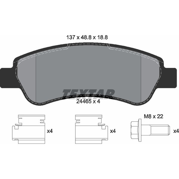 TEXTAR LCV BRAKE PADS image