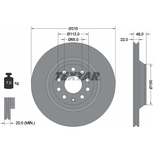 TEXTAR PC BRAKE DISCS image