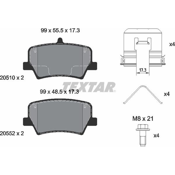 TEXTAR PC BRAKE PADS image