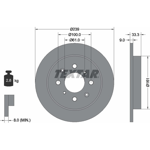 TEXTAR PC BRAKE DISCS image