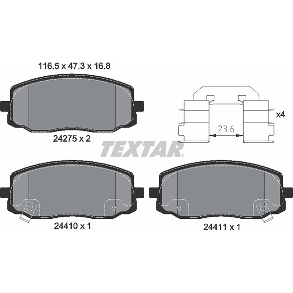 TEXTAR PC BRAKE PADS image