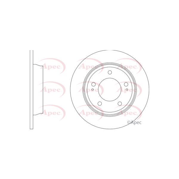 APEC BRAKE DISC (REAR) (SINGLE) image