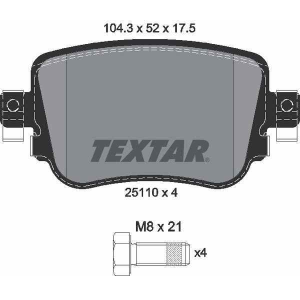 TEXTAR PC BRAKE PADS image