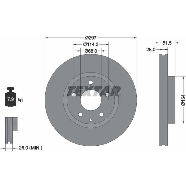 TEXTAR PC BRAKE DISCS image