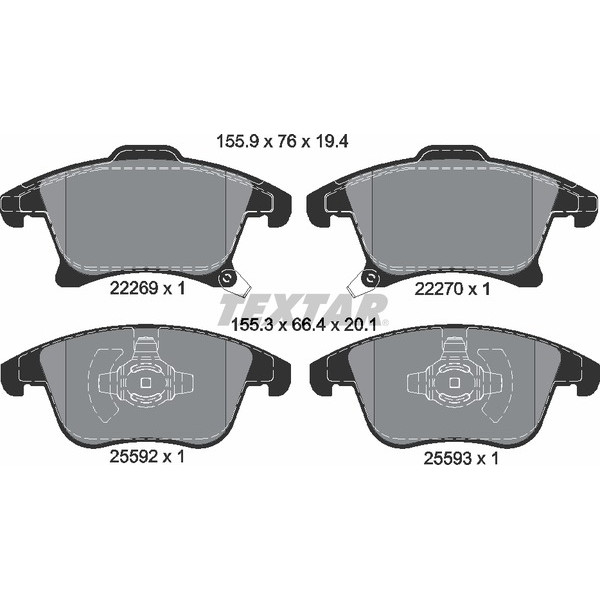 TEXTAR PC BRAKE PADS image