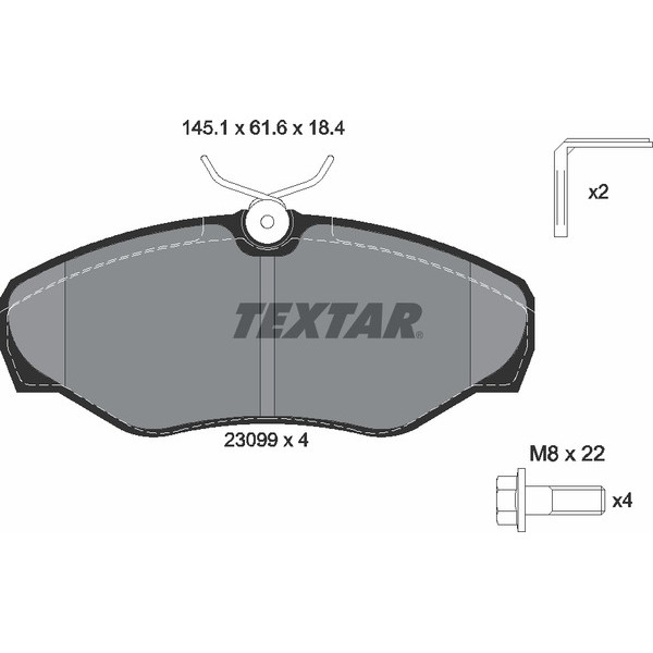 TEXTAR LCV BRAKE PADS image