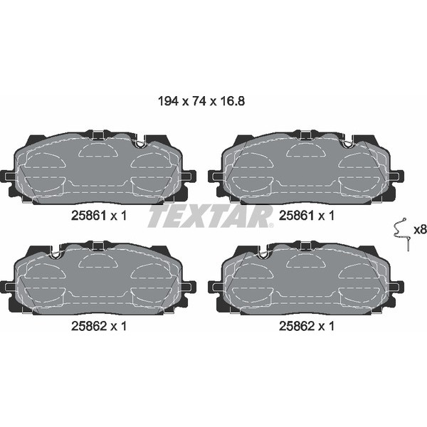 TEXTAR PC BRAKE PADS image