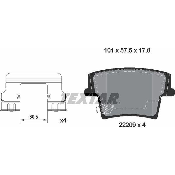 TEXTAR PC BRAKE PADS image