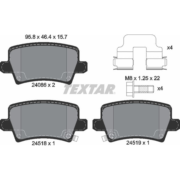 TEXTAR PC BRAKE PADS image
