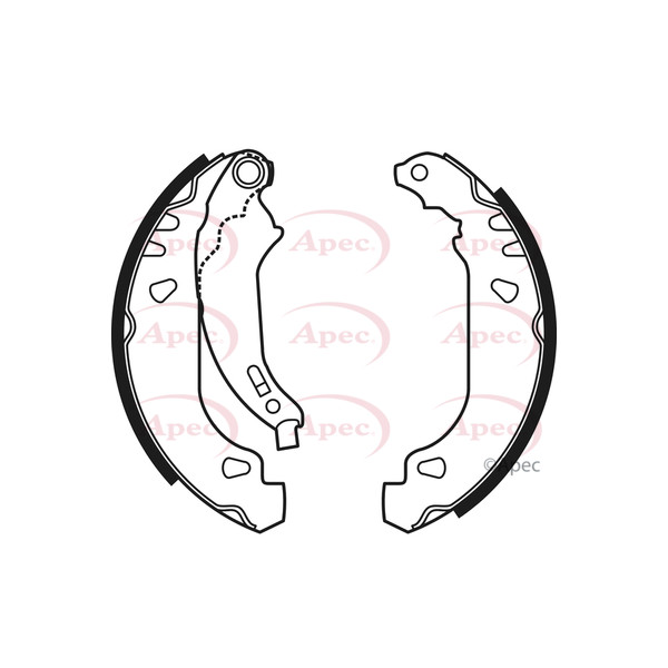 APEC BRAKE SHOES REAR image