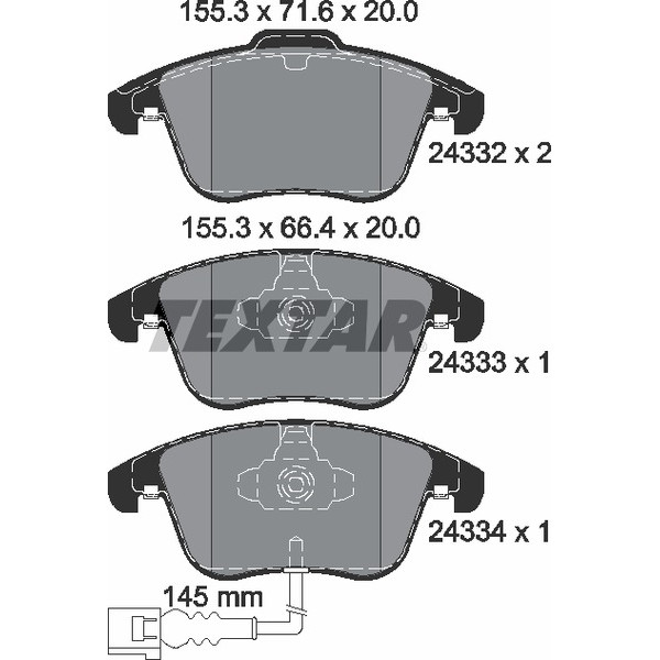 TEXTAR PC BRAKE PADS image