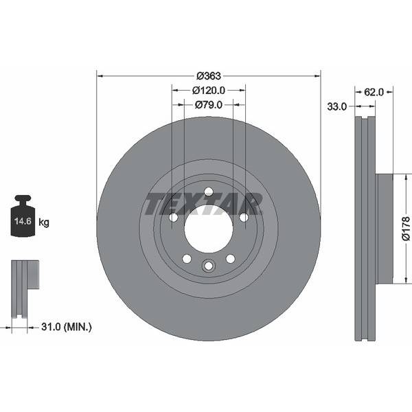 TEXTAR PC BRAKE DISCS image
