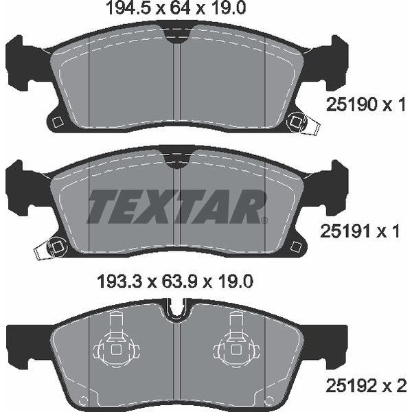 TEXTAR PC BRAKE PADS image