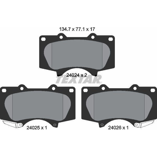 TEXTAR PC BRAKE PADS image