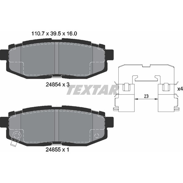 TEXTAR PC BRAKE PADS image