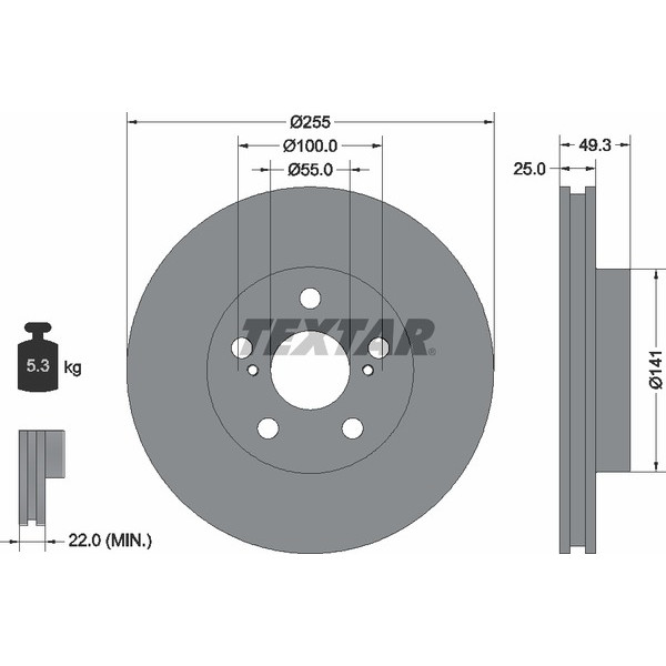 TEXTAR PC BRAKE DISCS image